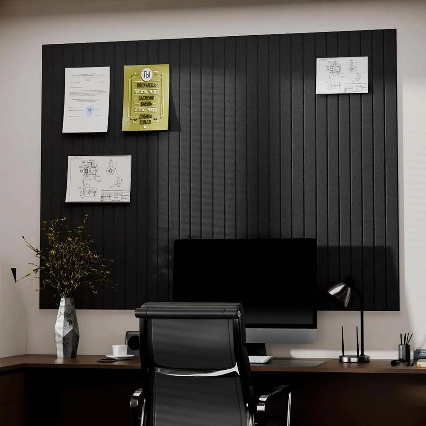 Felt Wall Tiles For Bulletin Boards 6 Pcs