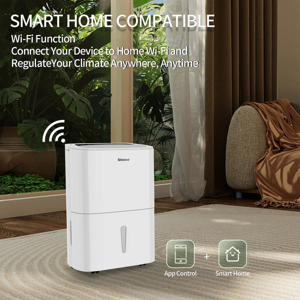 Shinco 150 Pint Energy Star Dehumidifier With WiFi Pump