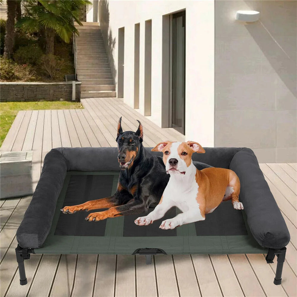 BORWART CN Outdoor Raised Dog Bed With Cooling Mat