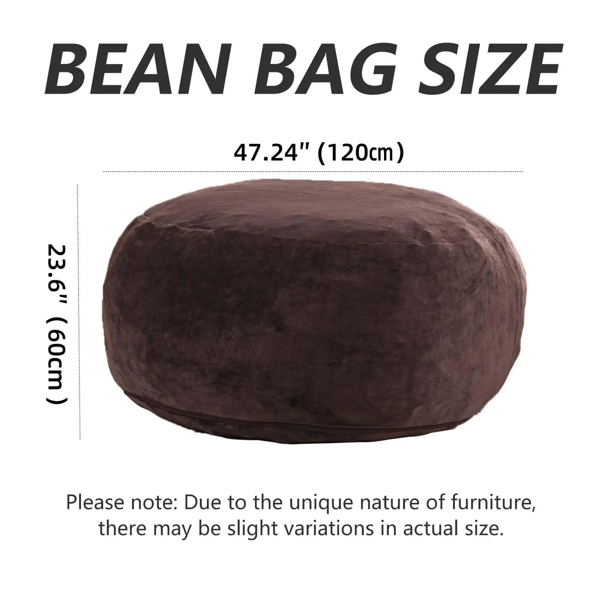 Memory Foam Beanbag Chair With Washable Flannel Cover
