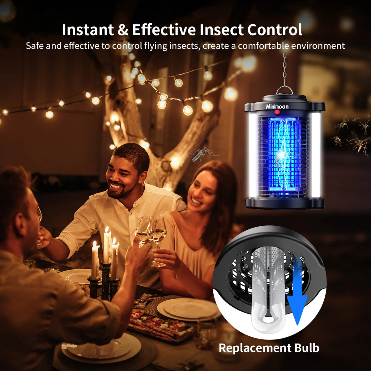 Bug Zapper Outdoor Mosquito Zapper With LED Lights 4200V