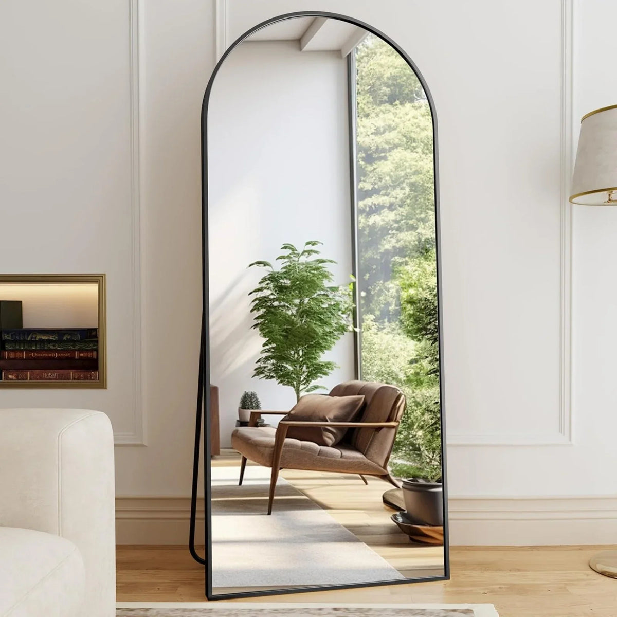 Arched Full Length Free Standing Floor Mirror