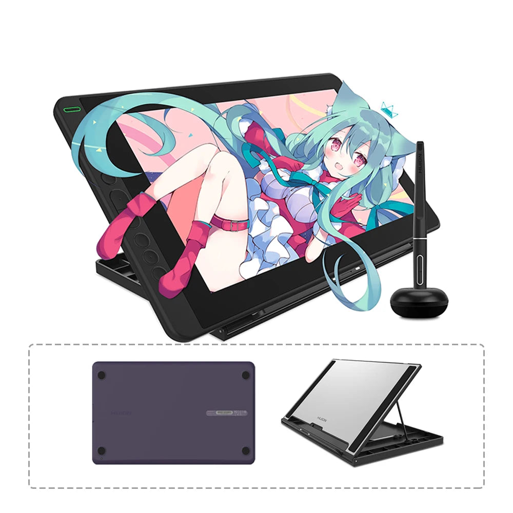 Huion Kamvas Graphic Tablet Monitor With Battery Free Stylus