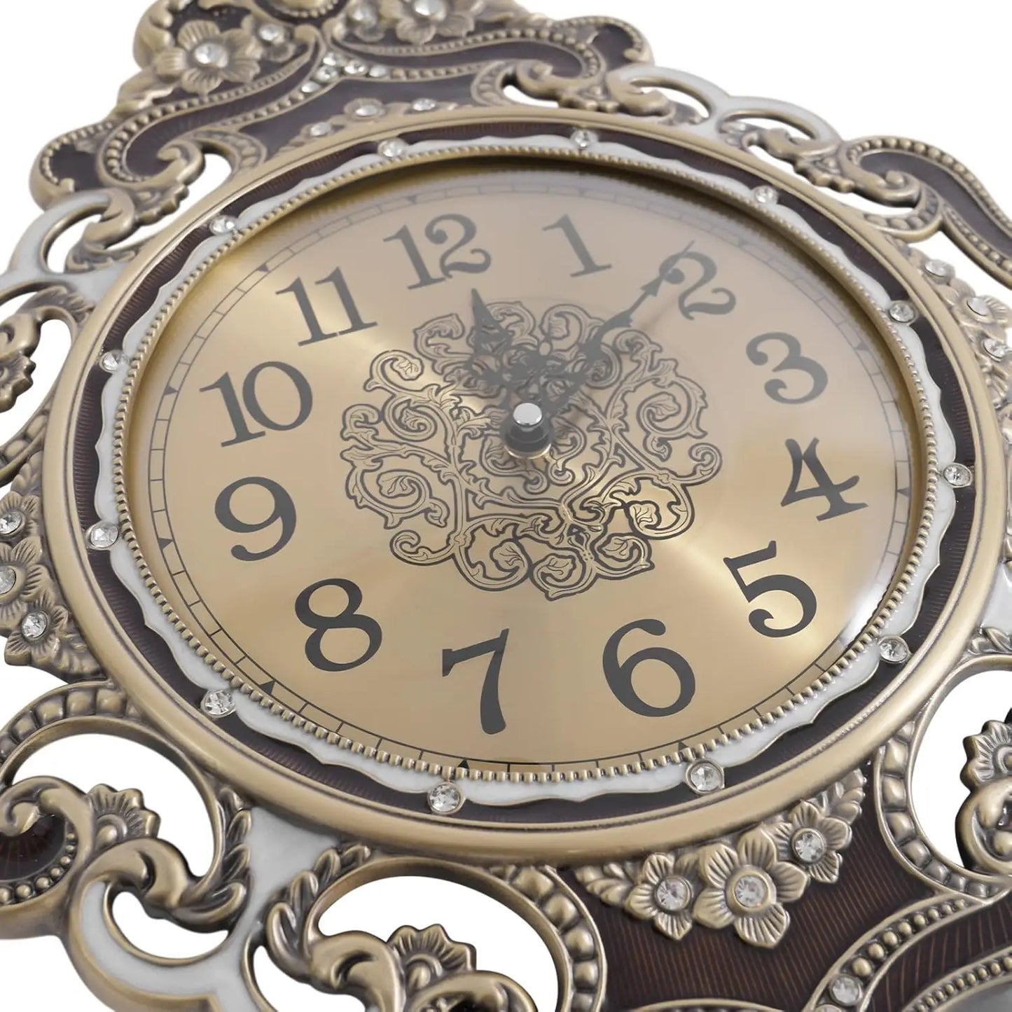 Retro Pendulum Wall Clock Silent Metal Home Decor