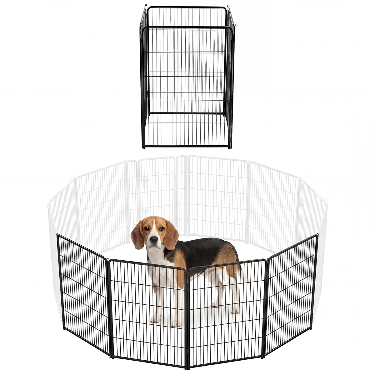 JHK Metal Dog Playpen Foldable Fence For Outdoor Use