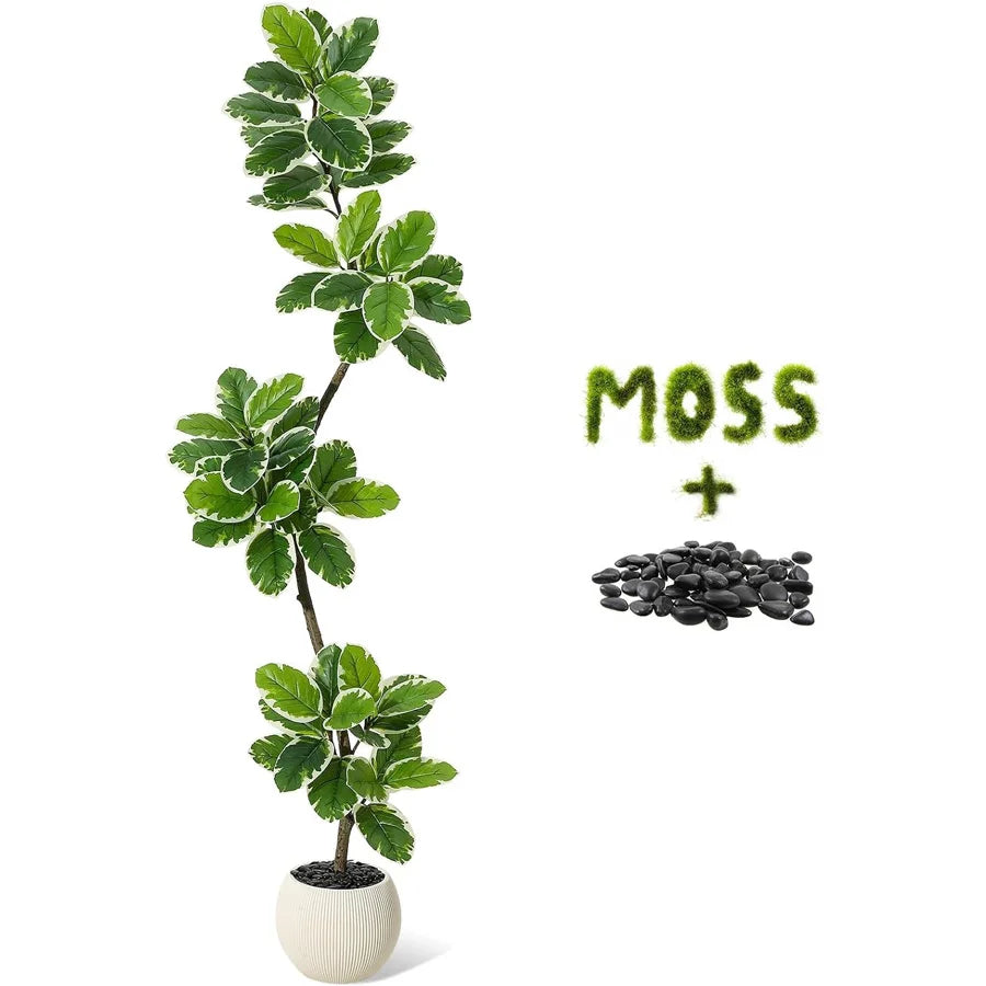 Realistic Artificial Fiddle Leaf Fig Tree With Planter