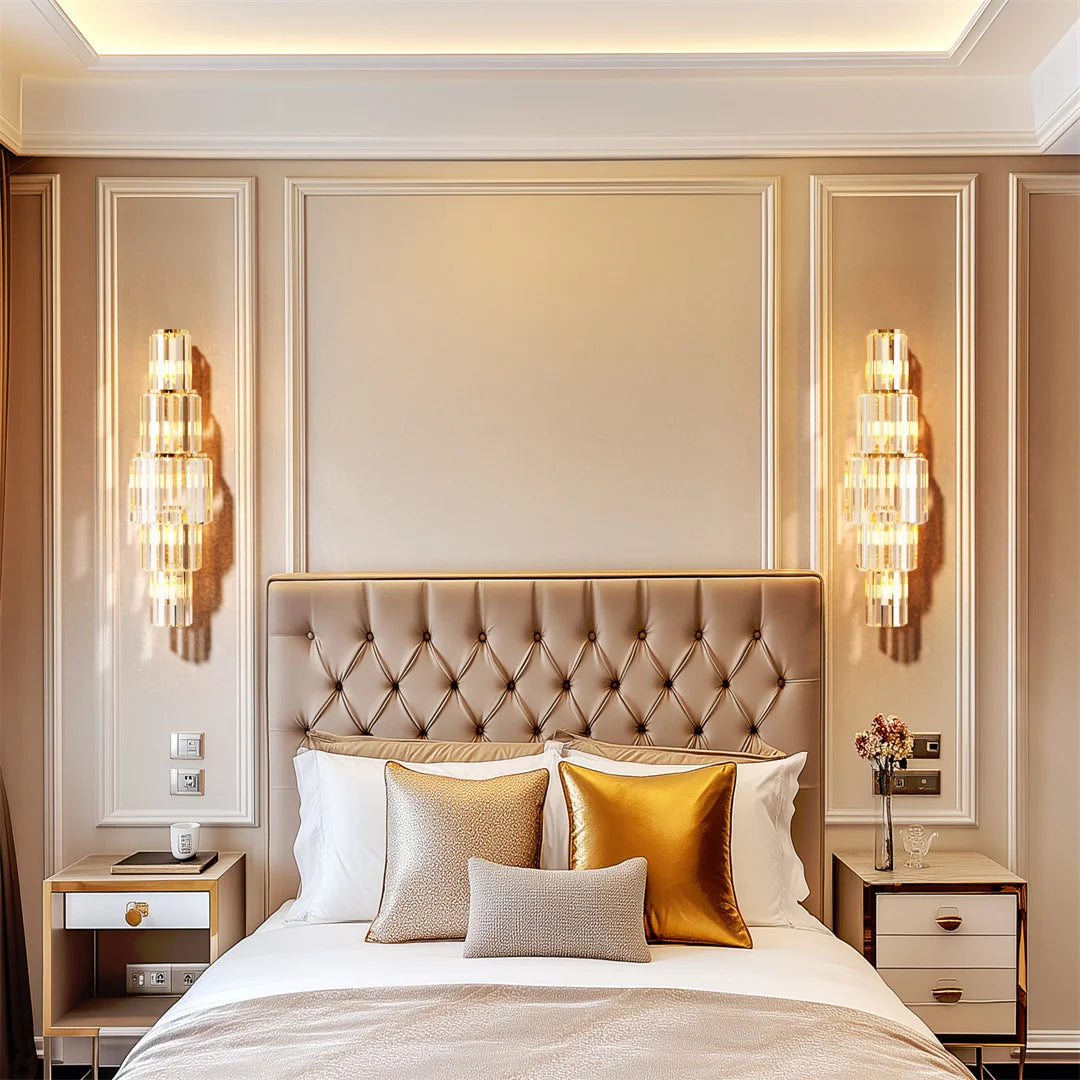 Crystal Wall Lamp 3 Layer Sconce Light E14 LED