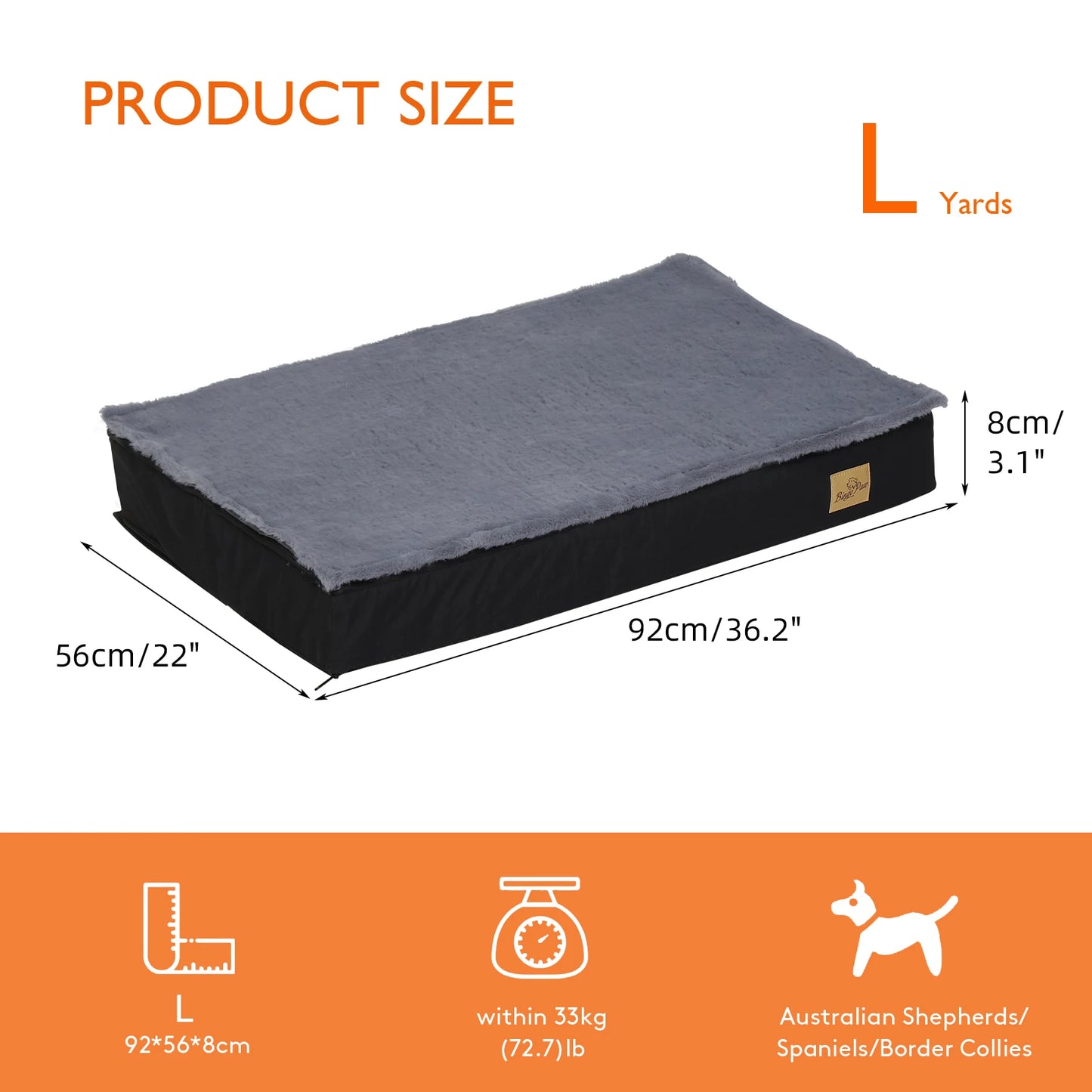 BINGOPAW CN Orthopedic Washable Dog Bed With Foam