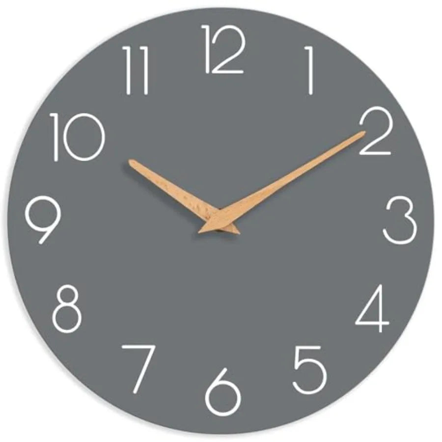 Silent Non-Ticking Wall Clock Battery Operated Home Use