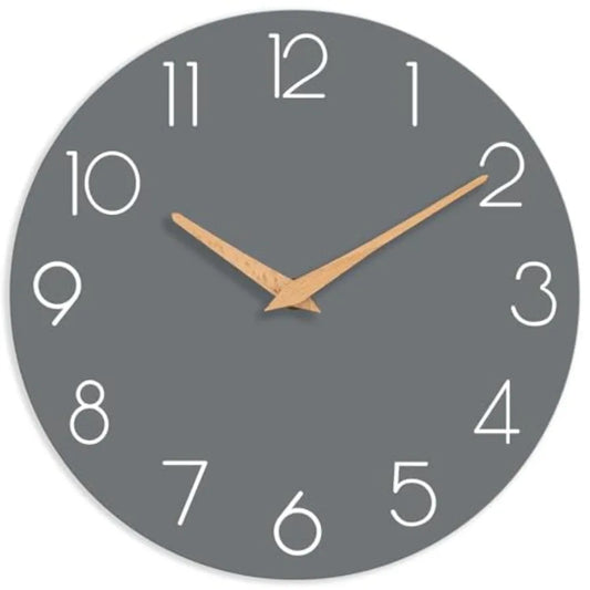 Silent Non-Ticking Wall Clock Battery Operated Home Use