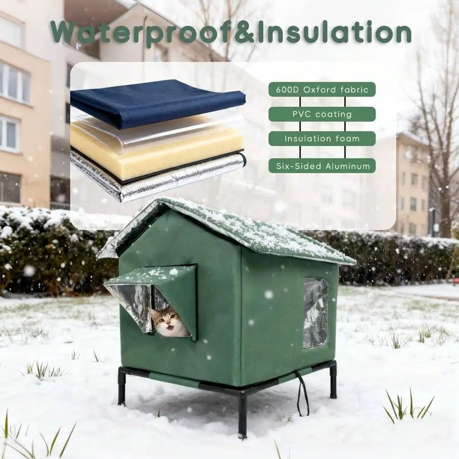 Warm Insulated Cat House For Indoor And Outdoor Use