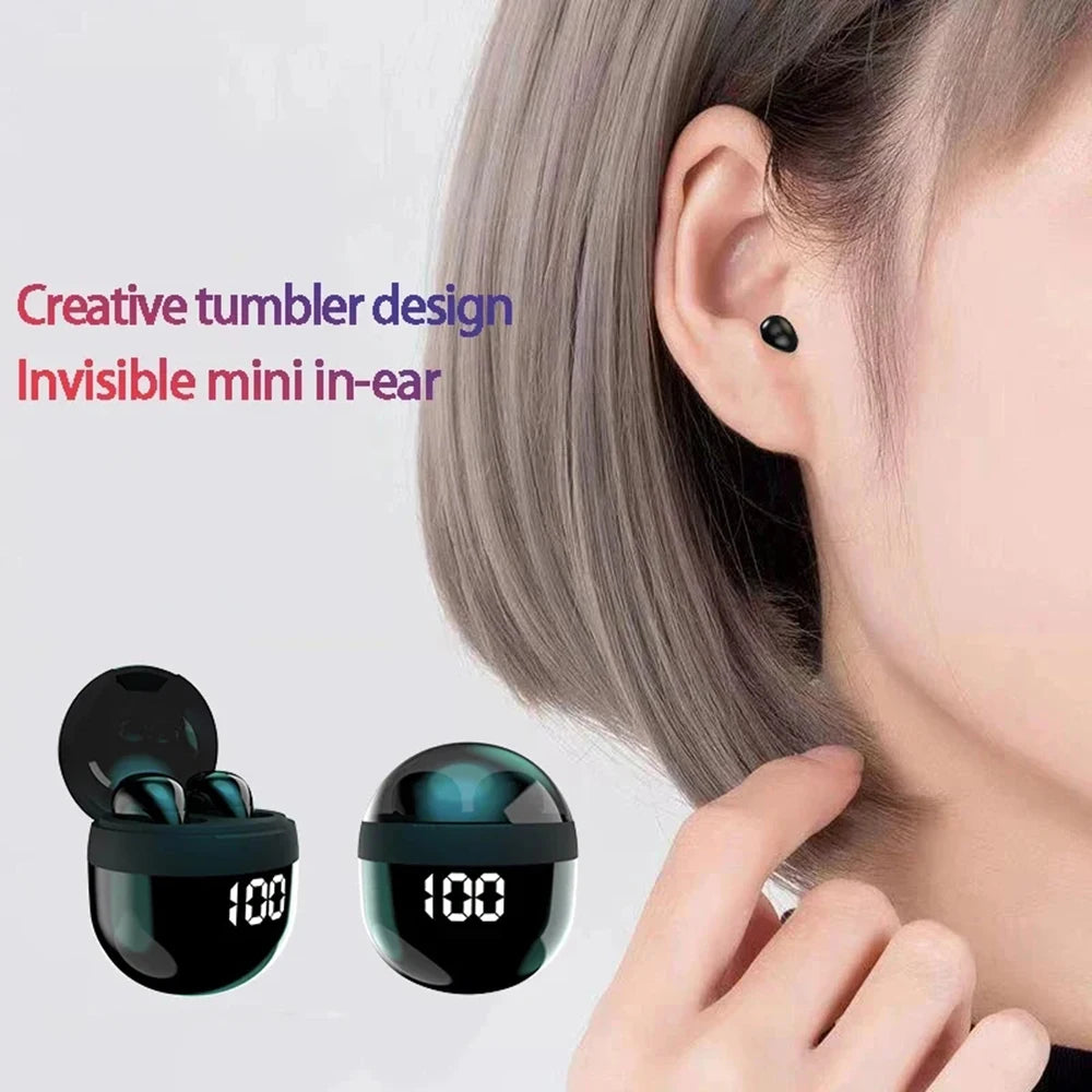 SK18 Mini Invisible Bluetooth Headphones Noise Cancellation