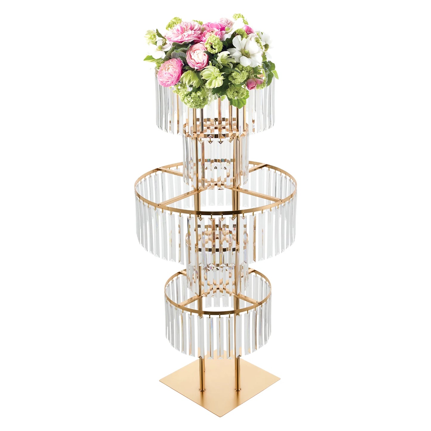 Five Tier Acrylic Wedding Flower Stand Centerpiece