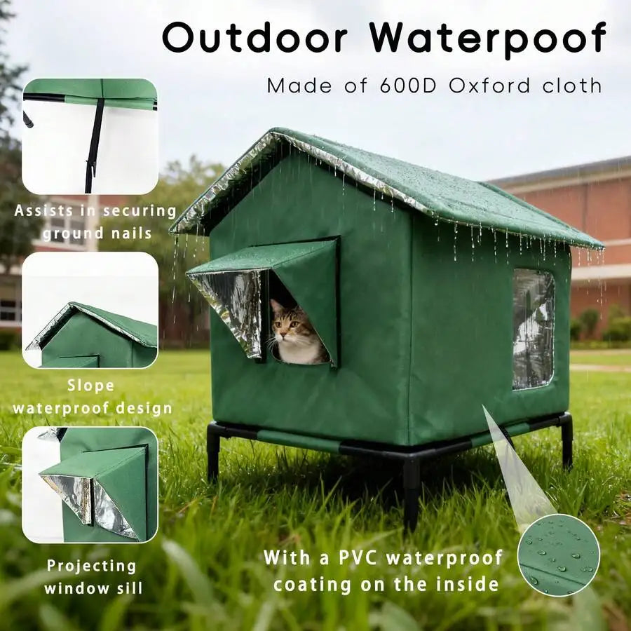 Warm Insulated Cat House For Indoor And Outdoor Use