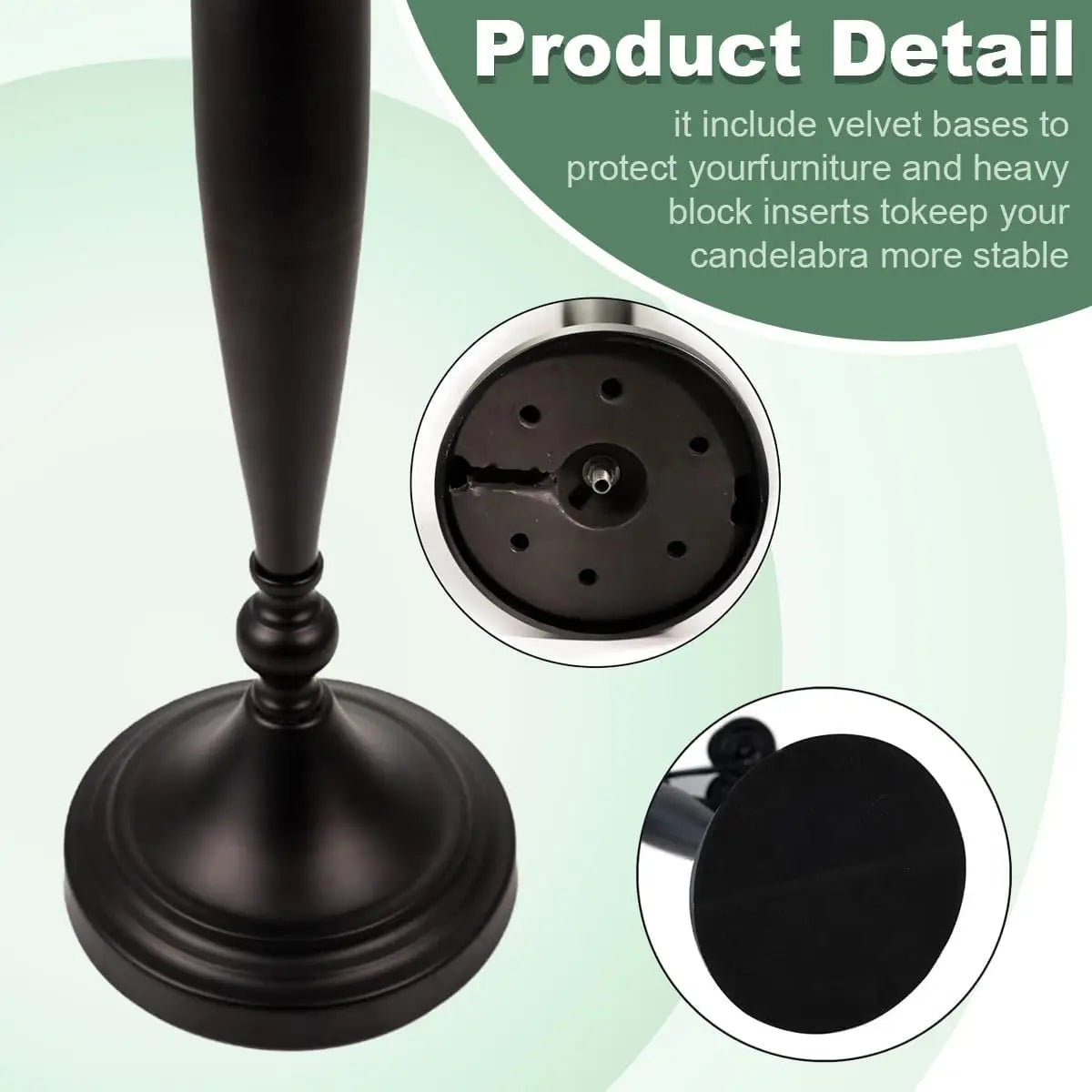 Vincigant Five Arm Metal Taper Candelabra Stand