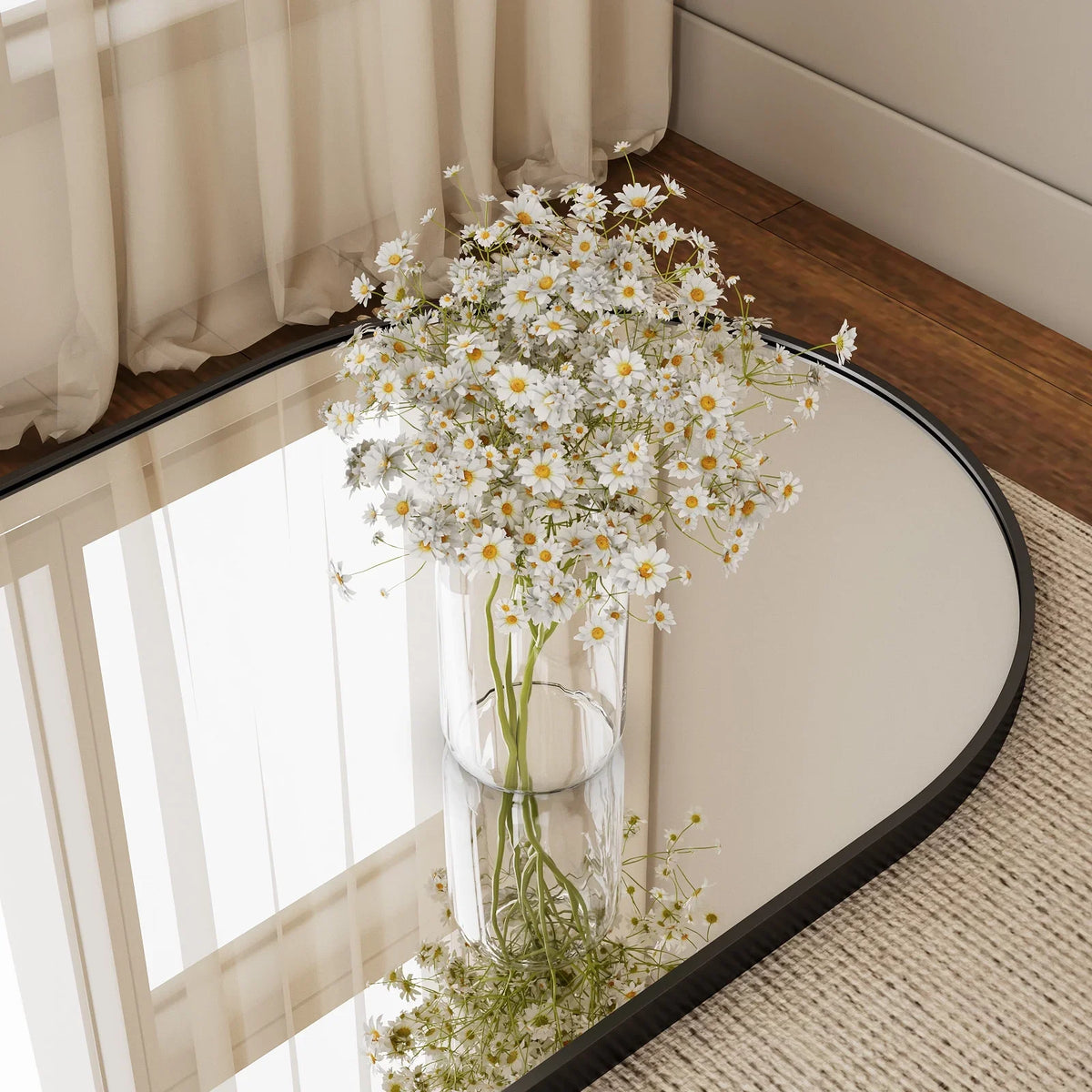 Arched Full Length Free Standing Floor Mirror