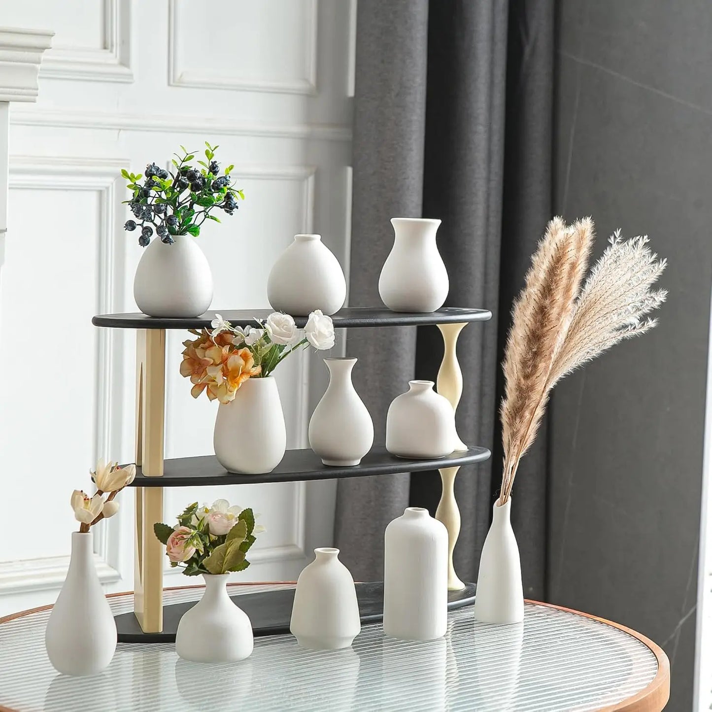 JOJUNO Ceramic Bud Vase Set Modern Home Decor