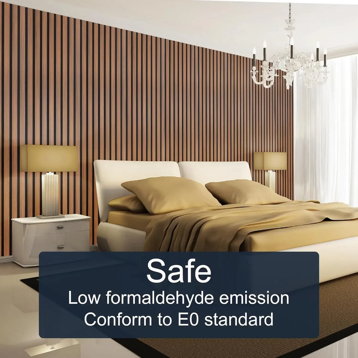 Teak Acoustic Wood Slat Wall Panels For Sound Absorption