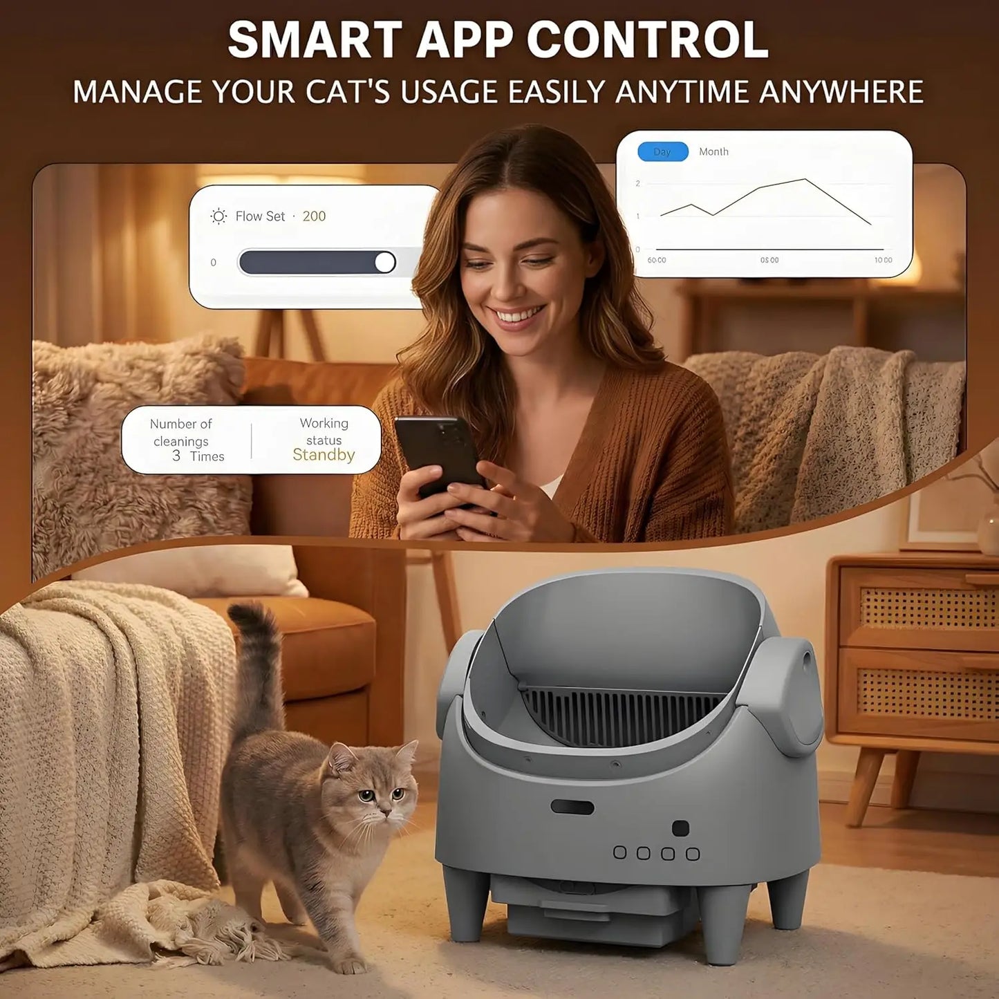 Himiss Smart Automatic Electric Cat Litter Tray