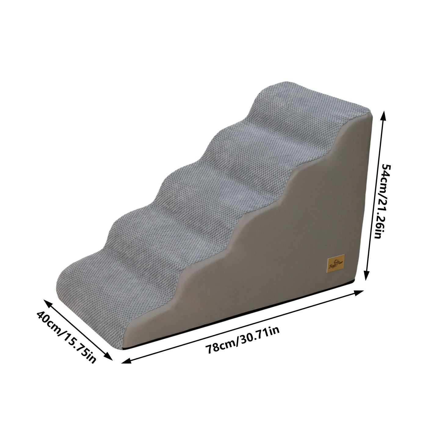 3/4/5 Steps Dog Stairs Curved Ramp With Removable Cover