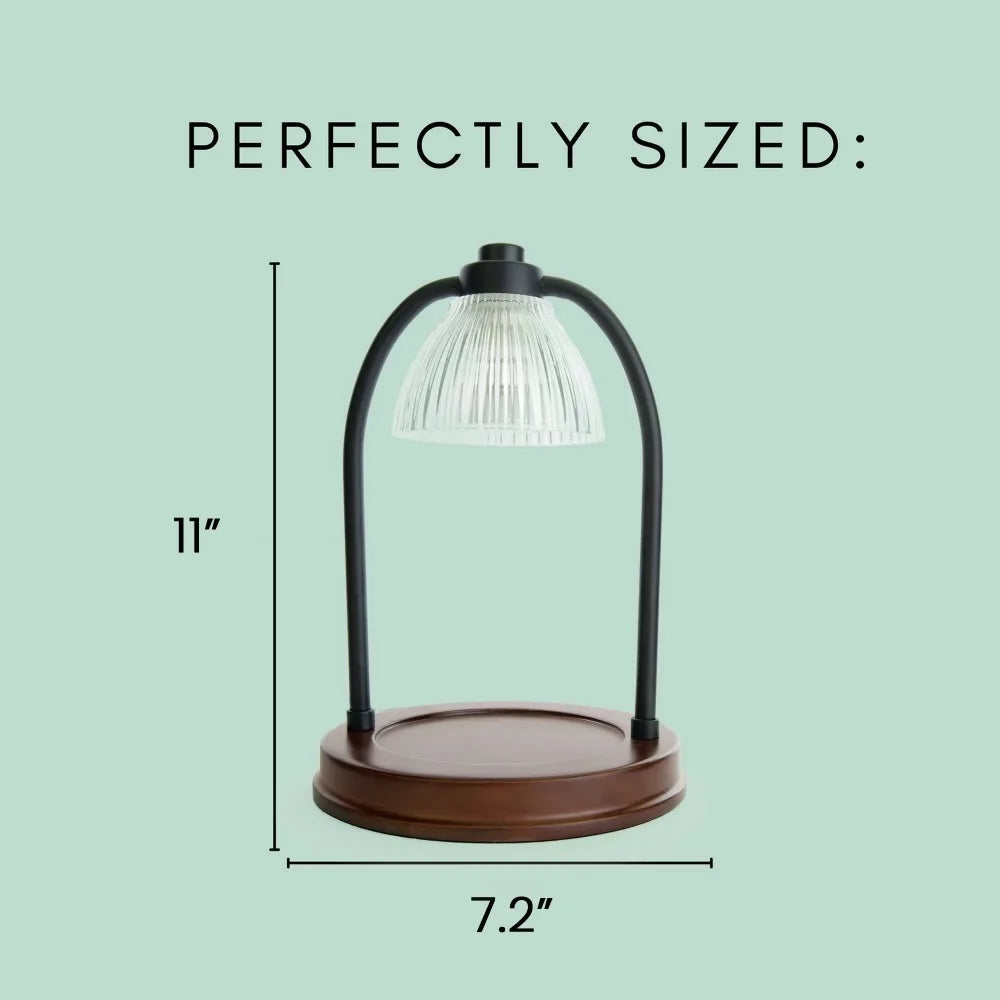 Electric Ribbed Glass Wax Cube Warmer With Digital Timer