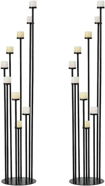 Stylish Nine Arm Metal Floor Candle Stand
