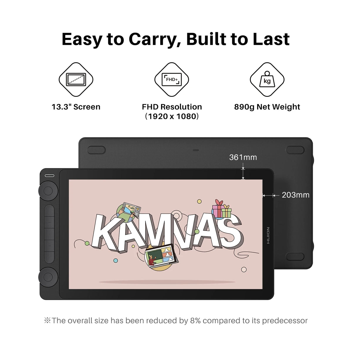 Huion Kamvas Gen 3 Drawing Tablet With PenTech