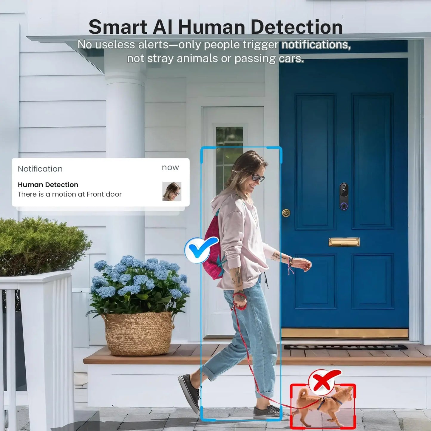 Wireless WiFi Video Doorbell With Two Way Audio Night Vision