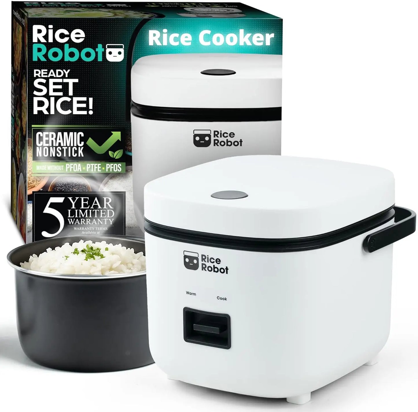 XMSJ Rice Robot Nonstick Rice Cooker With Steamer Tray