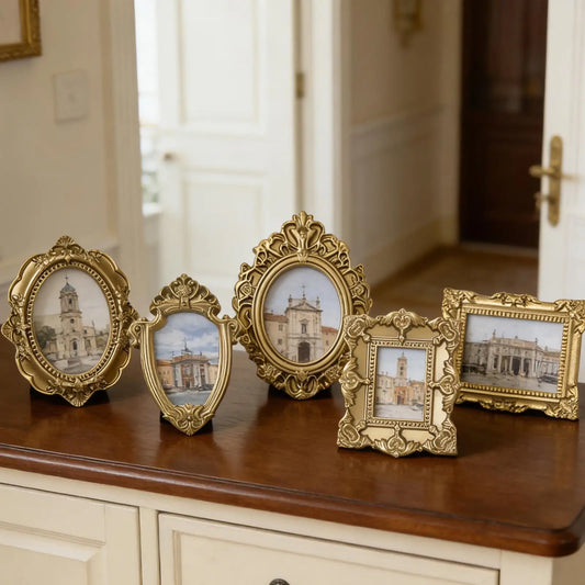 Vintage Lace Resin Miniature Picture Frame Set