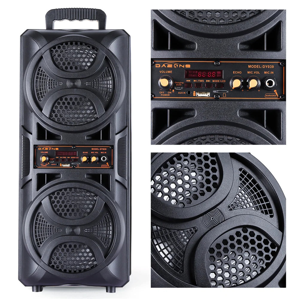 CURUK 3000W Bluetooth Speaker With Remote And MIC Subwoofer