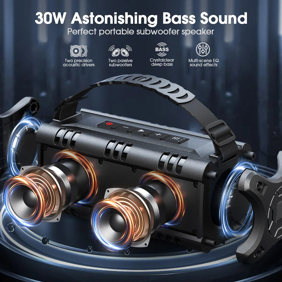 W-King D8mini-1 Bluetooth Speaker 30W Portable
