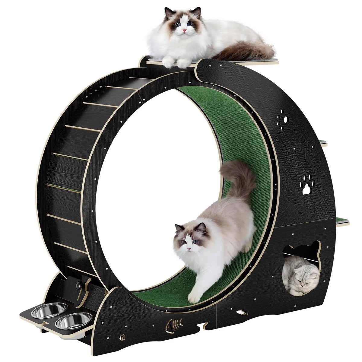 HiMISS Quiet Multifunctional Cat Exercise Wheel