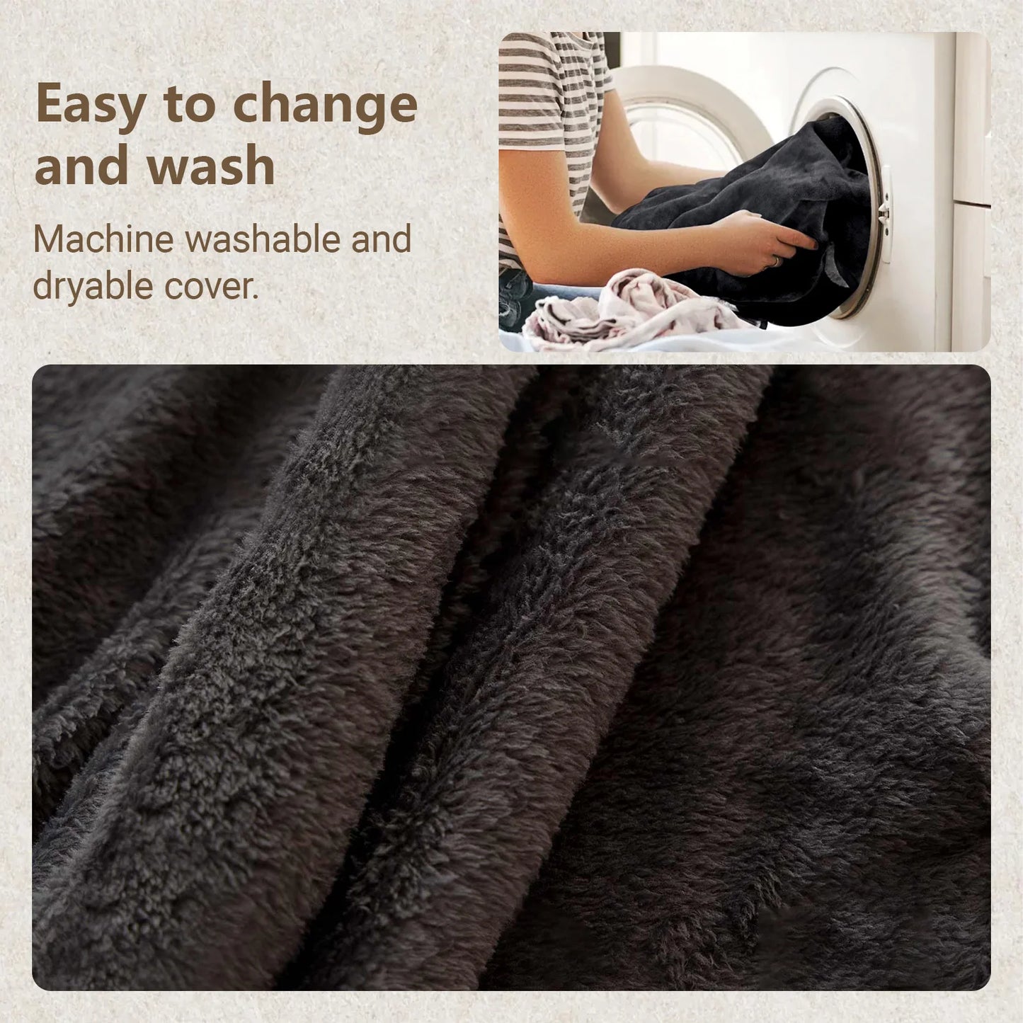 Memory Foam Beanbag Chair With Washable Flannel Cover