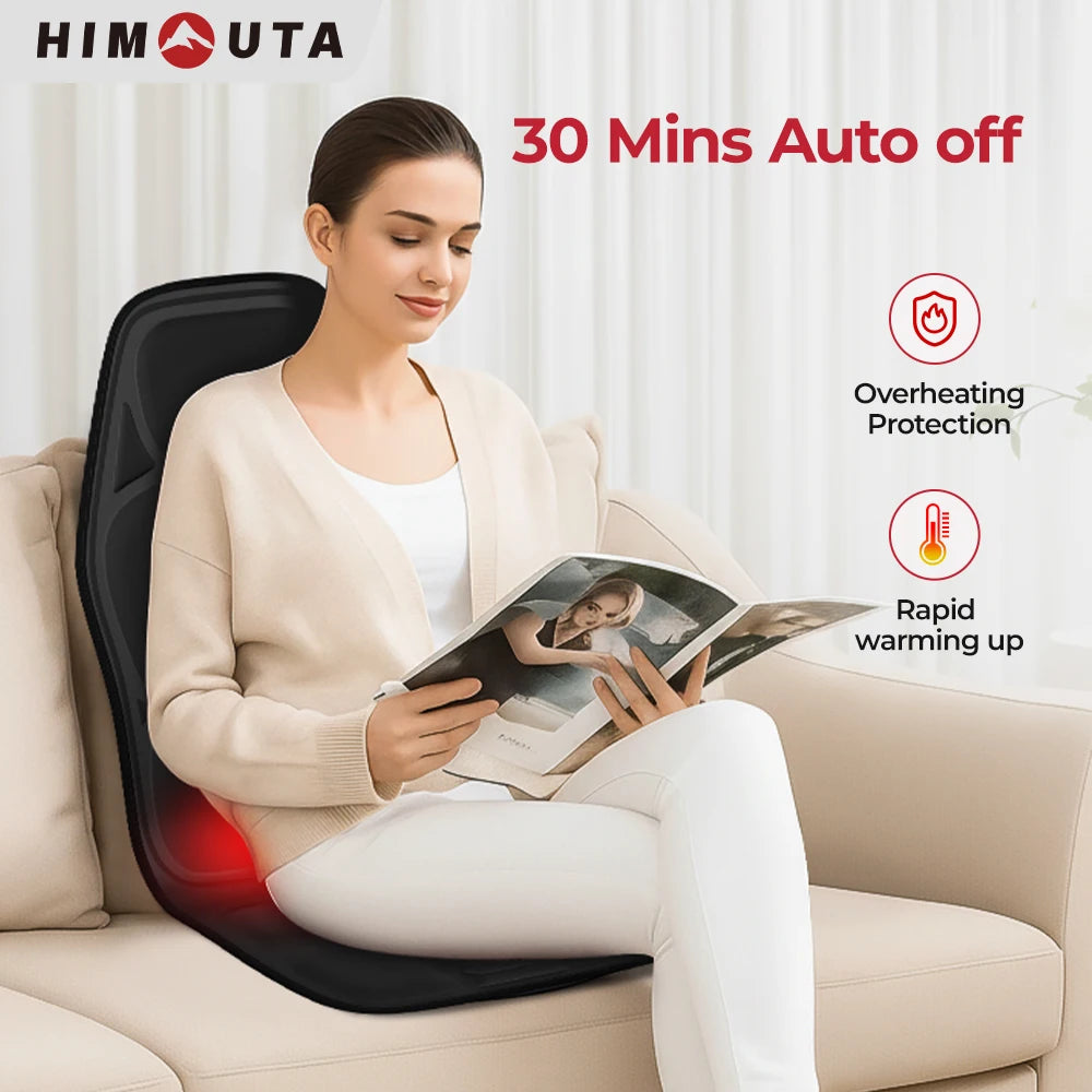 HIMOUTA Electric Back Massager Full Body Chair Cushion