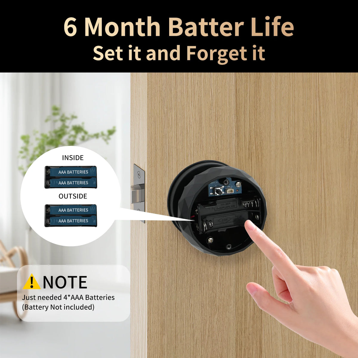 Viladepot Smart Fingerprint Lock for Indoor Doors