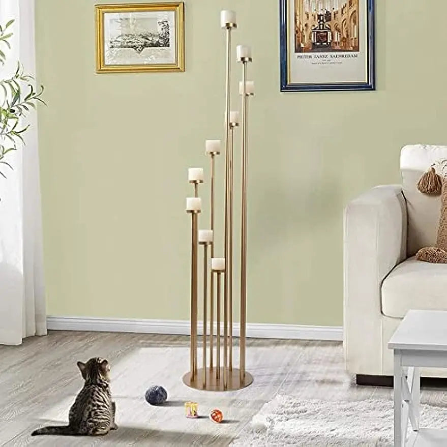 9 Arms Candelabra Pillar Candle Holder Wedding Centerpiece