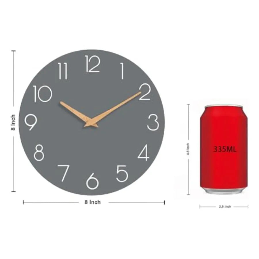 Silent Non-Ticking Wall Clock Battery Operated Home Use