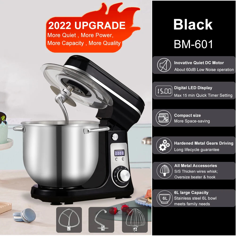 Biolomix Kitchen Stand Mixer 1200W 6 Speeds
