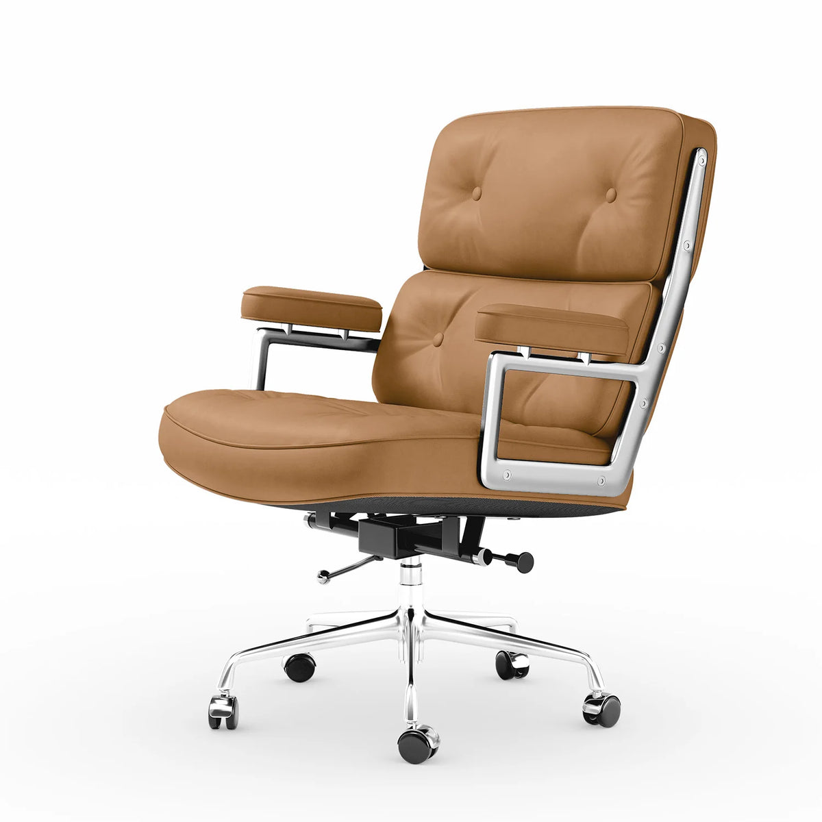 Champracer Ergonomic Leather Office Chair Aluminum Arms
