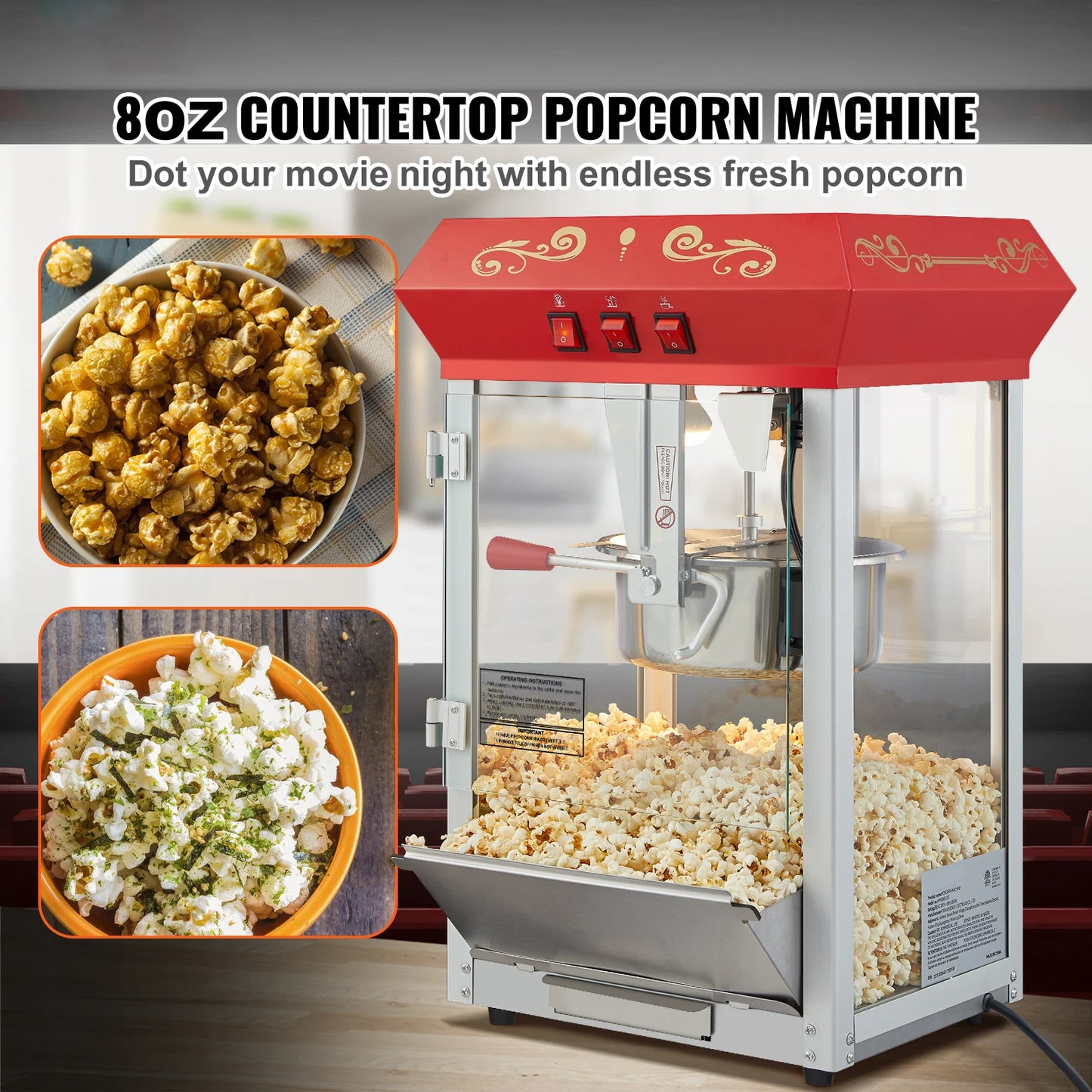 Succebuy Commercial Electric Popcorn Popper Machine