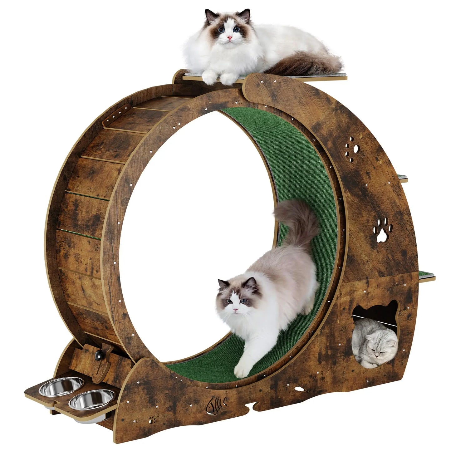 HiMISS Quiet Multifunctional Cat Exercise Wheel