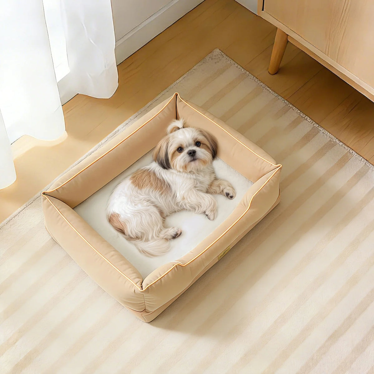 Orthopedic Dog Bed For Large Dogs Bingopaw Premium Waterproof Lining Removable Cover Bolster Sponge Base Sofa
