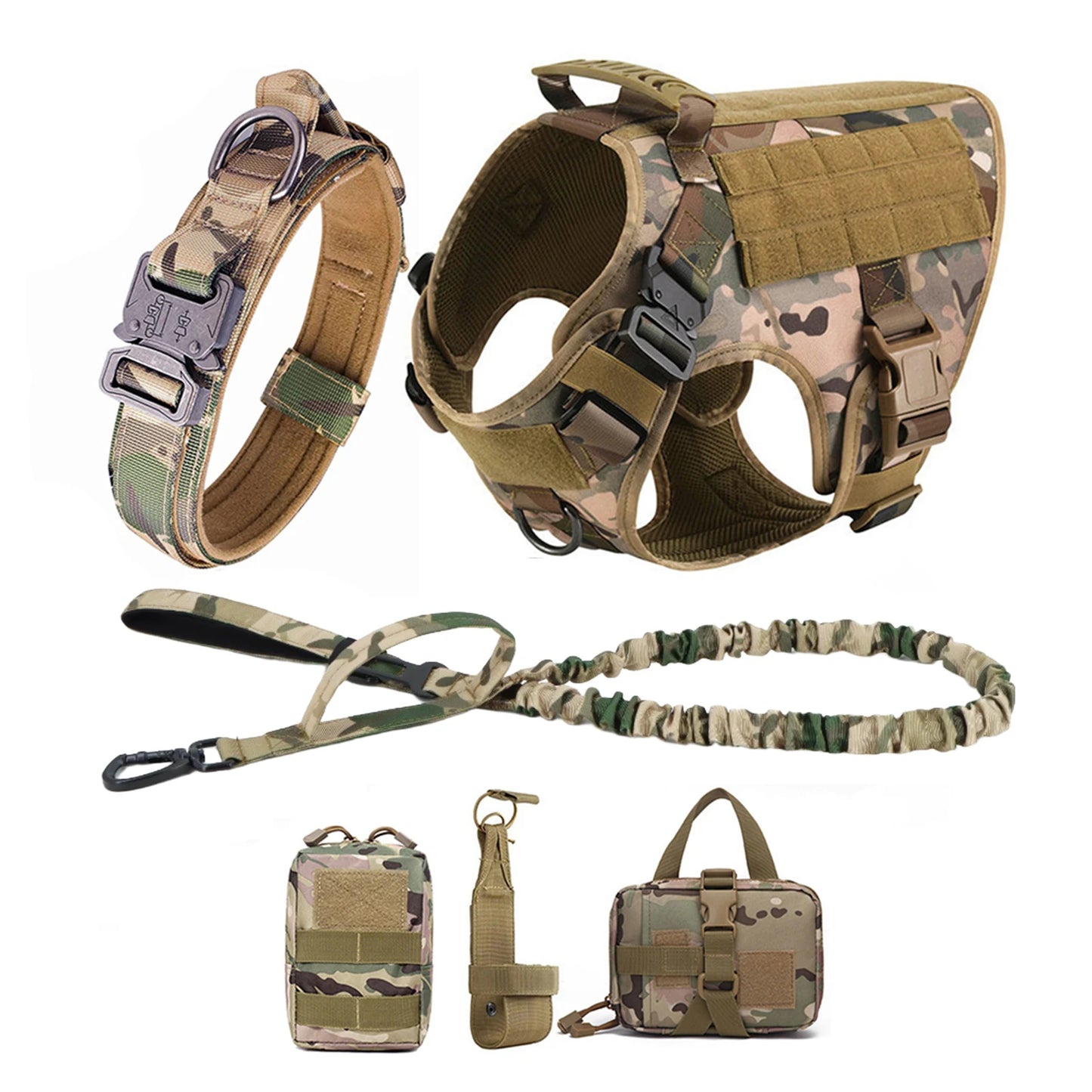 Tactical Dog Harness With Molle Pouches For Dogs