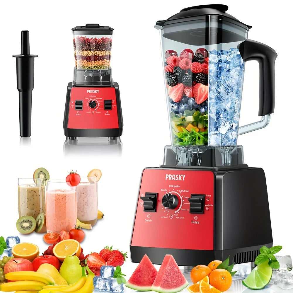 Prasky 2400W Blender And Grinder Combo Two Containers