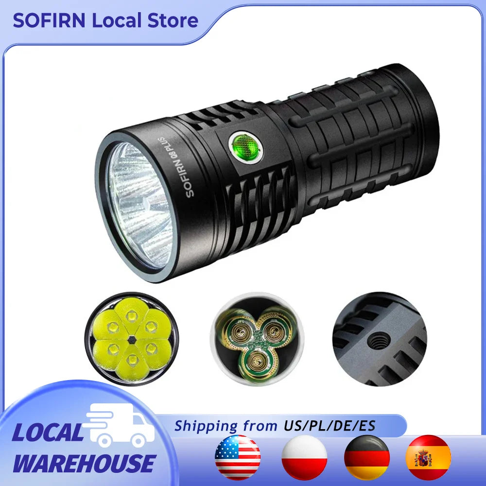 Sofirn Q8 Plus 16000lm USB C Rechargeable LED Flashlight