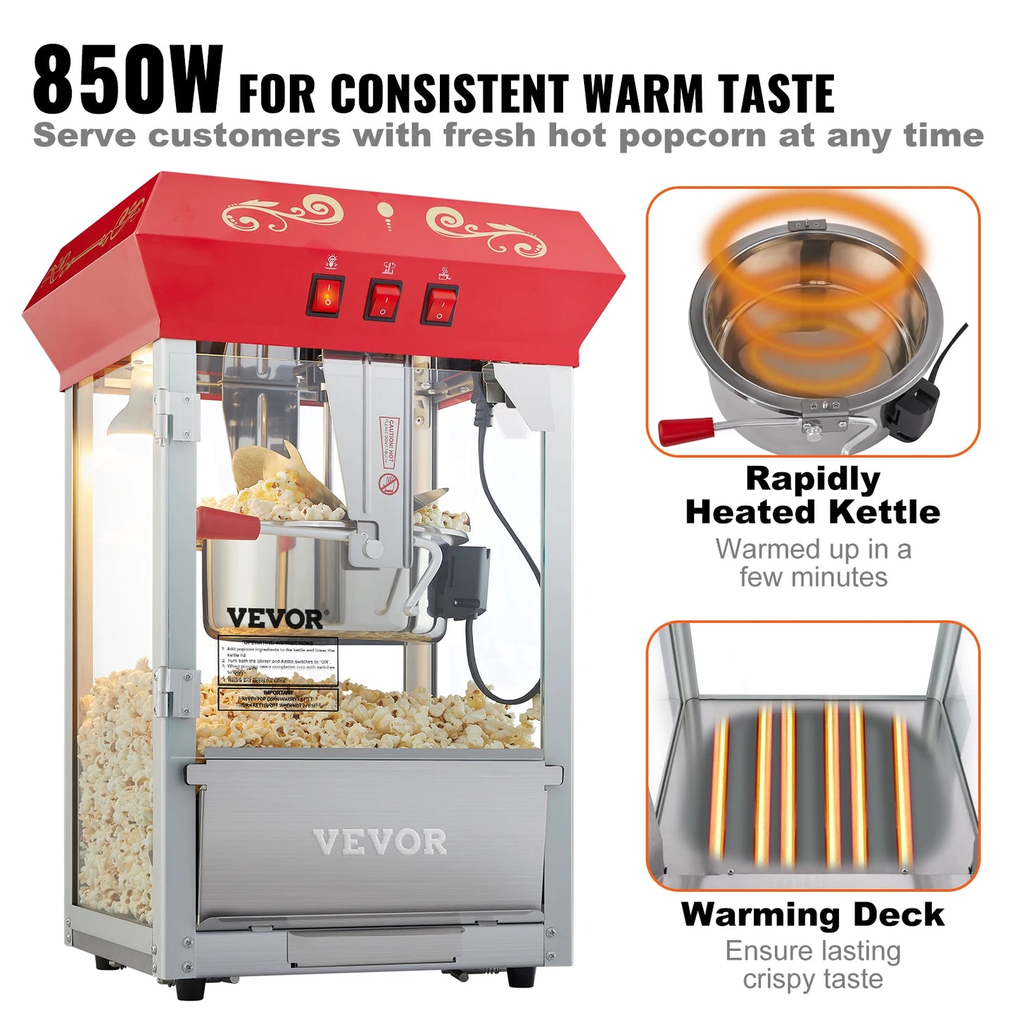 Succebuy Commercial Electric Popcorn Popper Machine