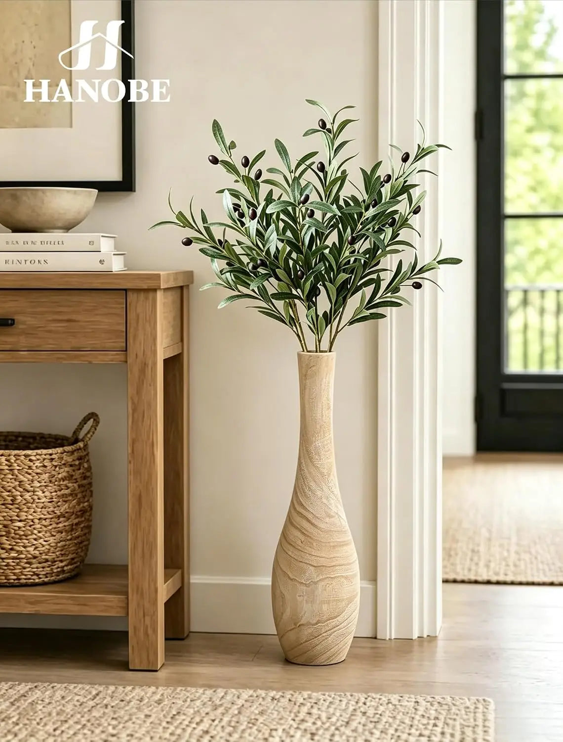 Boho Farmhouse Porcelain Floor Vase Home Decor