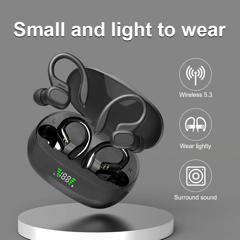 SHUKE Bluetooth Earbuds Wireless For Active Athletes Sports Earhook Headset 9D HiFi Stereo Sound Waterproof Microphone