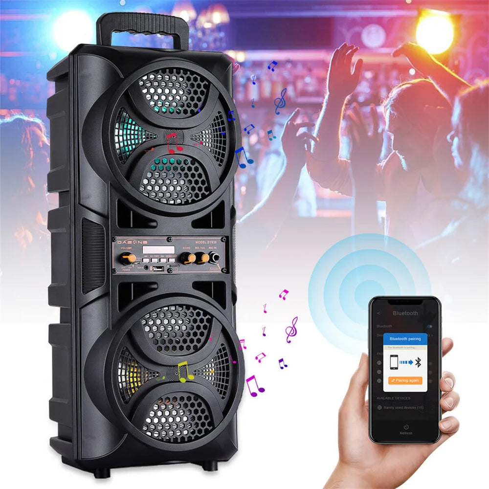 CURUK 3000W Bluetooth Speaker With Remote And MIC Subwoofer